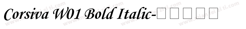 Corsiva W01 Bold Italic字体转换